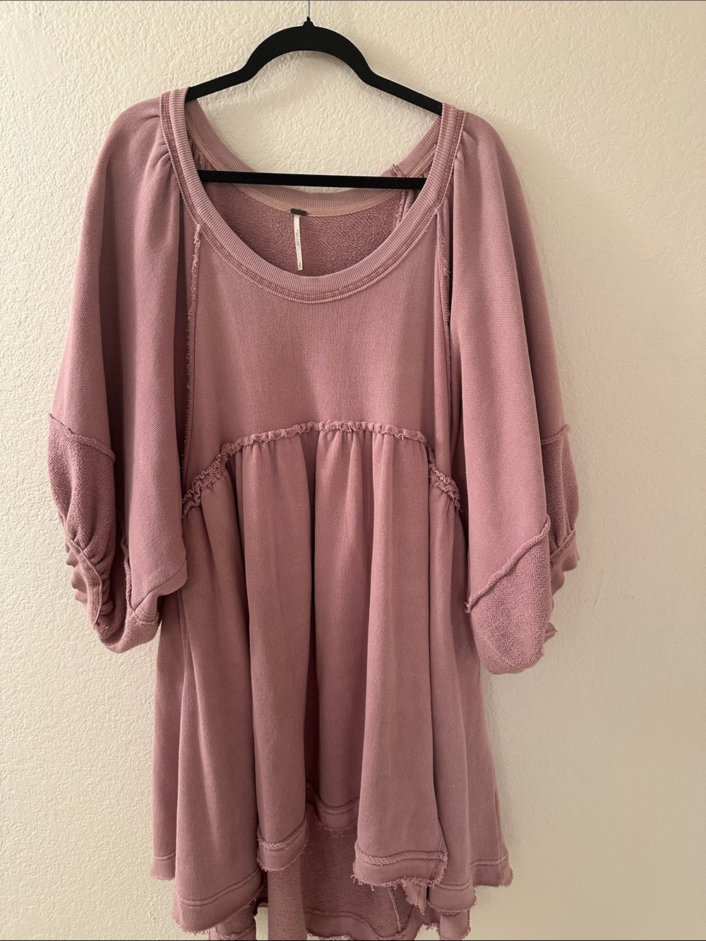 Free People Dusty Rose Peasant Tunic Top